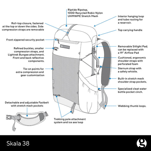 Gossamer Gear Skala 38 Ultralight Backpack